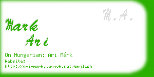 mark ari business card